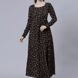 DHAKRE FASHION Women Printed Keyhole Neck Flared Sleeves Anarkali Kurta-34