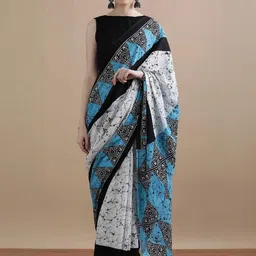 Lovwear White Pure Cotton Sarees-picture-3