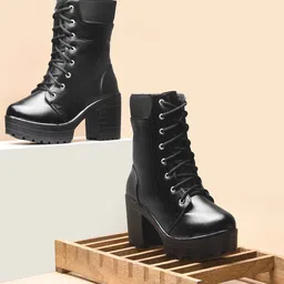 JM Looks Women Casual Block-Heeled Regular Boots-47