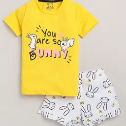 YK Girls Printed T-shirt with Shorts-picture-42