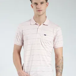 Monte Carlo Men Striped Polo Collar Cotton T-shirt-picture-23