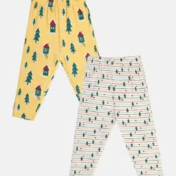 MINI KLUB Infant Girls Pack Of 2 Printed Leggings-image-70