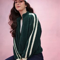 DressBerry Striped Detail Sherpa Tailored Jacket-picture-20