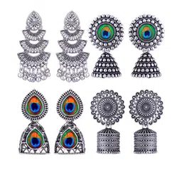 Sangria Alloy Silver-Plated Earrings-picture-47