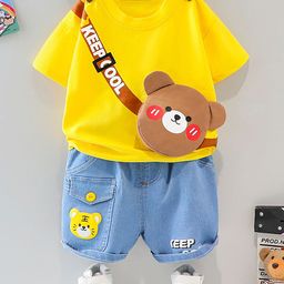 LULU & SKY Boys Printed T-shirt with Shorts-image-18
