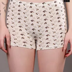 Moda Rapido Pack Of 2 Printed High-Rise Boy Shorts Briefs MR-1033 Black Off White-image-49