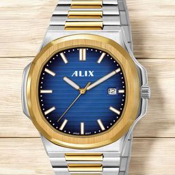ALIX Men Dial & Stainless Steel Bracelet Style Straps Analogue Watch AL2906S SGBE-14