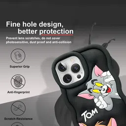 CASE CREATION Cartoon Characters Tom And Jerry Printed 3D iPhone 14 Pro Max Bumper Case image 3