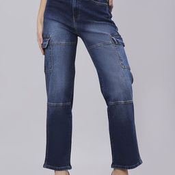 Rea-Lize Women Straight Fit High-Rise Stretchable Jeans-image-76