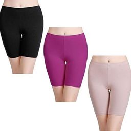 Diving Deep Women Pack of 3 Cotton Low Rise Boy Shorts Briefs-image-87