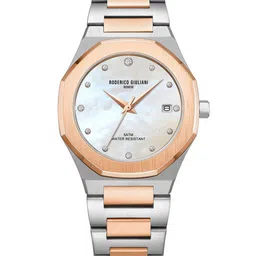 RODERICO GIULIANI Unisex Mother of Pearl Dial & Stainless Steel Bracelet Style Straps Analogue Watch-23