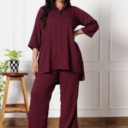 LetsDressUp Shirt Collar-Neck Top With Palazzo Co-Ords-image-25