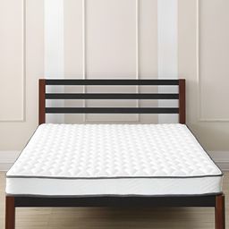 COIRFIT White & Grey Quilted Cotton Orthopedic King Size Mattress-image-97