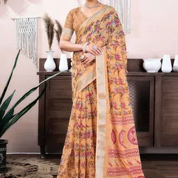 KALINI Floral Zari Saree-image-12