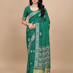 Pionex Ethnic Motifs Patola Saree-image-34