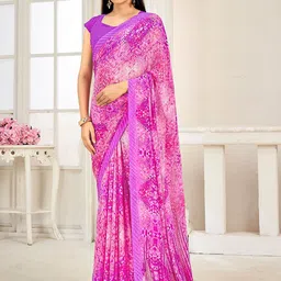 Anouk Rustic Pure Georgette Dabu Saree-image-75