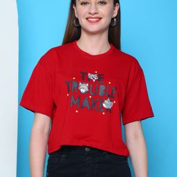 Dreambe Women Typography 2 Wonder Woman Printed Fusion Applique T-shirt-picture-17