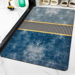 IVAZA 550 GSM Blue Anti Slip Bathroom Mat-19