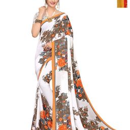 Moda Rapido Floral Pure Georgette Saree-image-80