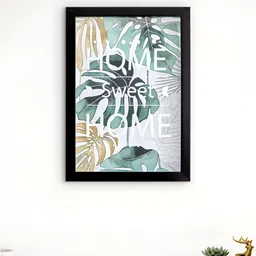 Home Centre Spectrum Zippy Black & Turquoise Blue Printed Wall Photo Frame-9