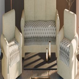 Fashion Throw Cream-Coloured & Grey Velvet 3 Piece Sofa Cover-image-68