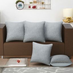 WISE HOME Grey Set of 5 Rectangle Cushion Covers-image-57