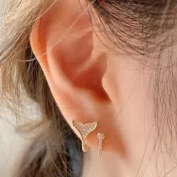 ONUYX Women's Fish Tail Studs Earrings-image-45