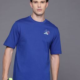 ADIDAS Brand Logo Embroidered Pure Cotton T-shirt-picture-4
