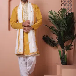 Jompers Embroidered Mirror Work Kurta With Salwar & Dupatta image 1