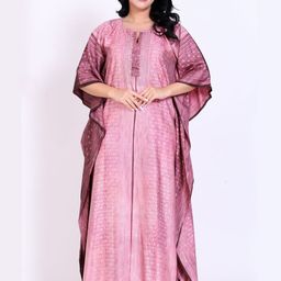 SILK N STYLES Printed Maxi Kaftan Nightdress-image-70