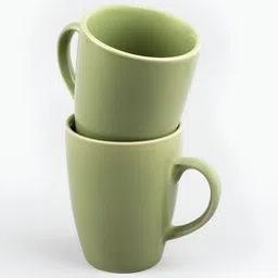 Storepedia Green Handcrafted Solid Ceramic Glossy Mugs Set of Cups and Mugs-37