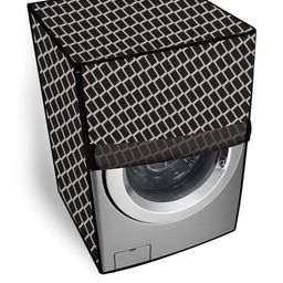The Furnishing Tree Washing Machine Cover Check Grey Compatible for Godrej 6 Kg Fully-Automatic Fro-image-71