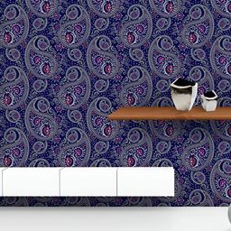 ArtzFolio Printed UV-Resistant Anti-Bacterial Paisley Art Peel & Stick Wallpaper-image-63