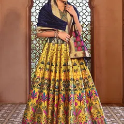 PURVAJA Ready to Wear Lehenga & Unstitched Blouse With Dupatta-picture-7
