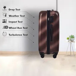Luggero 360-Degree Rotation Set Of 2 Textured Trolley Suitcase image 5