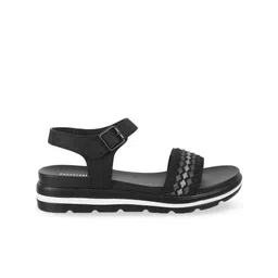 Mochi Textured Block Sandals with Laser Cuts image 3