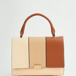 CODE by Lifestyle Colourblocked Oversized Structured Handheld Bag-95