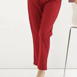 DIGITAL SHOPEE Women Solid Mid-Rise Regular Fit Trousers Pack Of 2-image-32