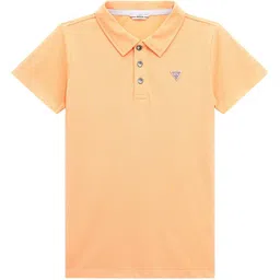 GUESS kids Boys Solid Polo Collar Cotton T-shirt-image-74