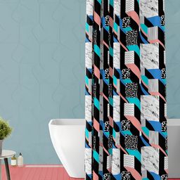 ArtzFolio Black & White Printed Waterproof Shower Curtain-image-102