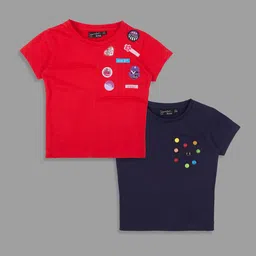 Actuel Girls Pack Of 2 Print Cotton Top-picture-31