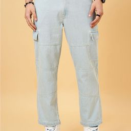 People Men Relaxed Fit Low Distress Jeans-image-73