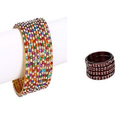 SOMIL Set Of 16 Multi Artificial Stones and Beads Alloy Bangles-image-1