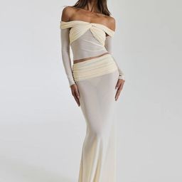 LULU & SKY Off-shoulder Top With Long Skirt Co-Ords-image-29