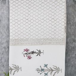 Texstylers White 1 Printed Cotton 300 GSM Bath Towel-picture-24