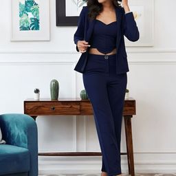 CORSICA Long Sleeves Top & Trousers & BlazerCo-Ords-image-40