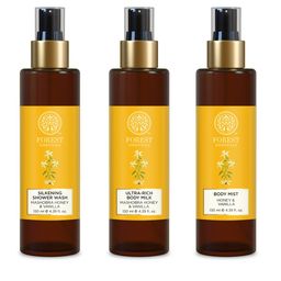 Forest Essentials Brilliance Body Care Gift Set - Body Mist + Body Milk + Body Wash-32
