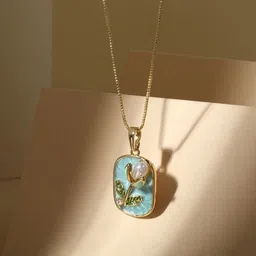 Cierra 18KT Gold-Plated Pearls Beaded Square Shaped Pendant With Chain-image-51
