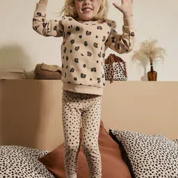 KIABI Girls Printed Ankle-Length Leggings-3