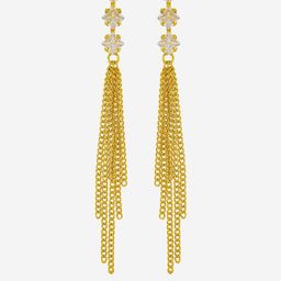 Kushal's Fashion Jewellery Gold-Plated Drop Earrings-picture-10